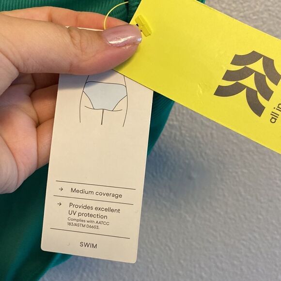 NWT- All in Motion- emerald green bikini bottoms- medium coverage- Size XL - Picture 4 of 8